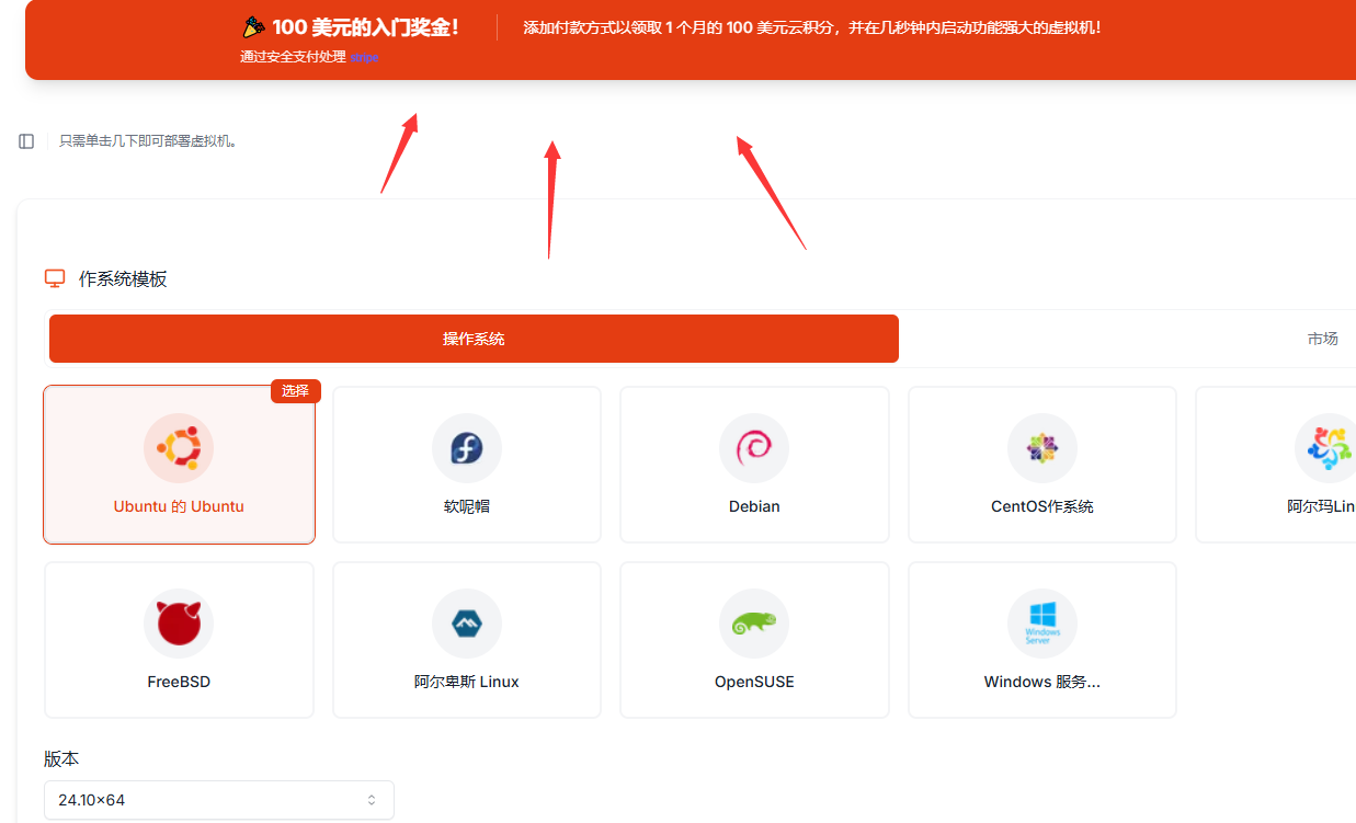 免费云服务器，薅 100 美元余额